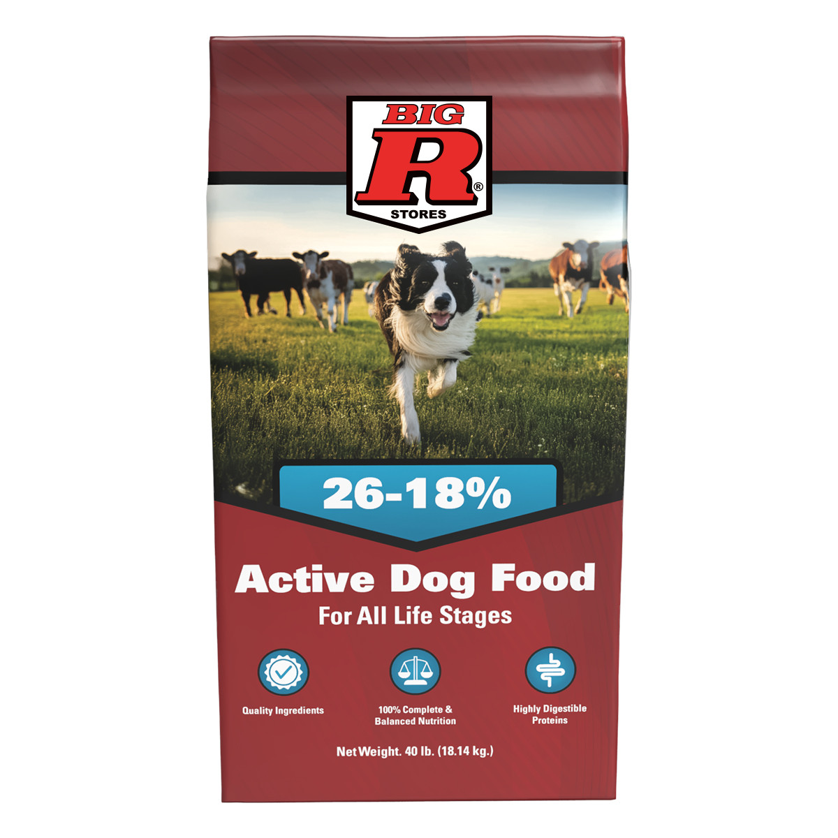Big R 26-18% All Life Stages Active Dog Food - 40 Lb Bag