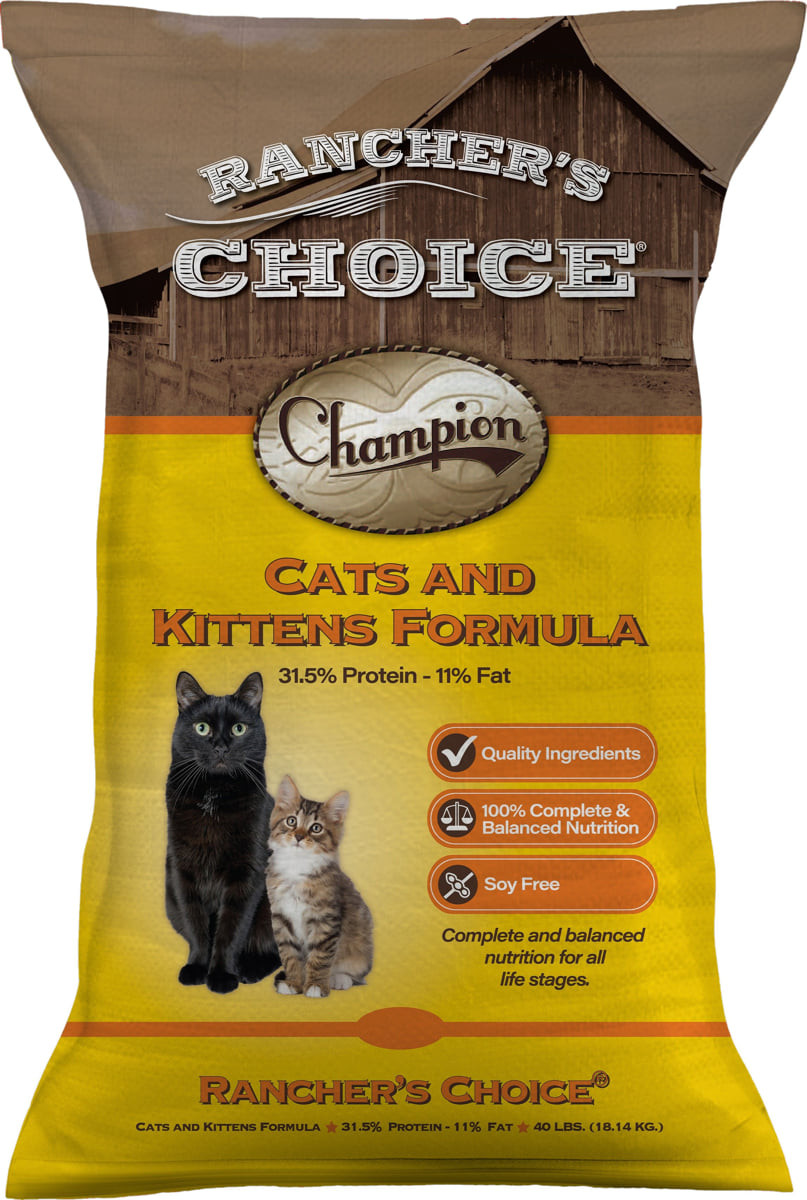 Country Vet Rancher's Choice Champions Cats & Kittens Soy-Free Cat Food - 20 lbs.