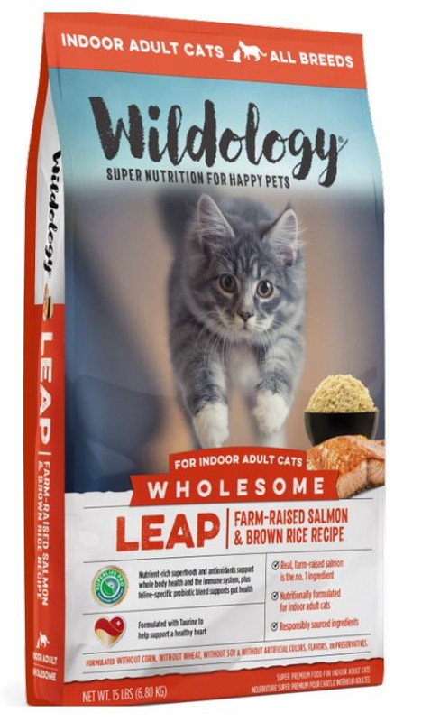 Wildology LEAP Farm-Raised Salmon & Brown Rice Adult Indoor Cat